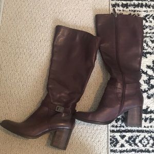 Franco Sarto 11M Burgundy Leather Boots